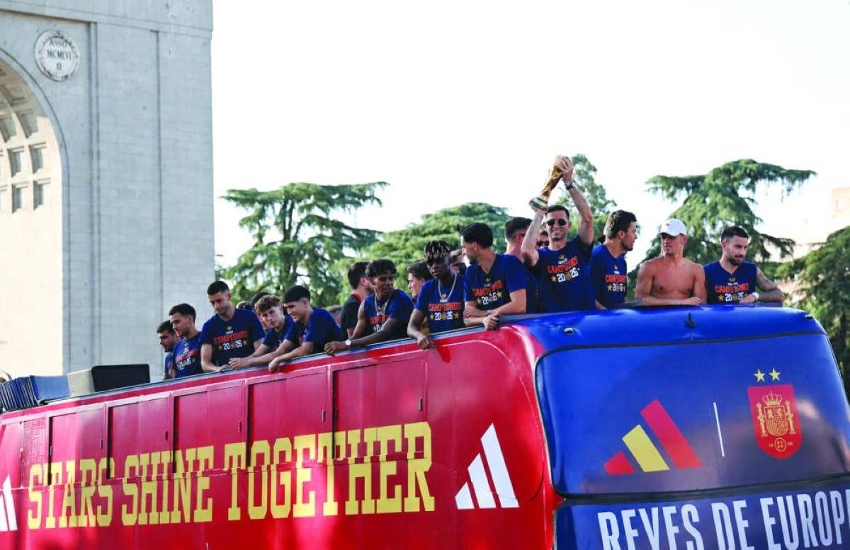 Spain stars lap up adulation of estimated two million on World Cup parade