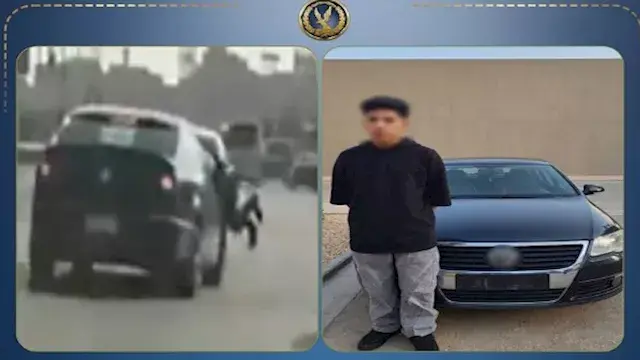 بعد تداول الفيديو.. ضبط طالب حاول الفرار من كمين مروري وأسقط فرد شرطة