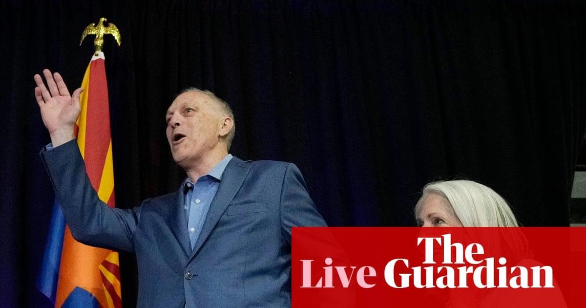Trump ally pledges to ‘work with people’ he disagrees with after Arizona primary win – US politics live