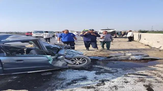 إصابة 9 موظفين بالطيران المدني في حادث تصادم أعلى "بنها الحر"
