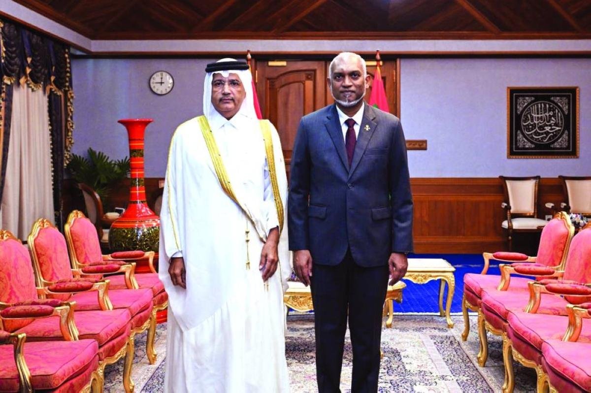 Maldives president receives credentials of Qatar's ambassador