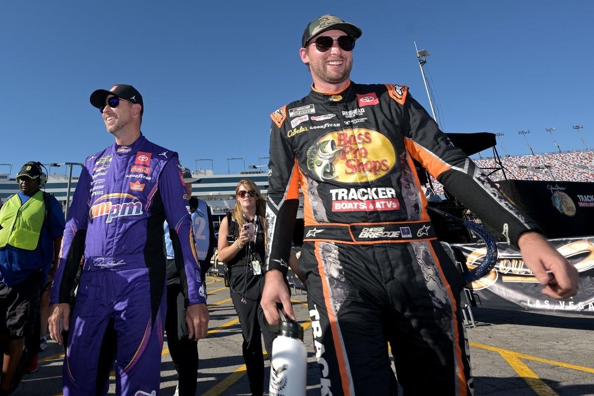 Chase Briscoe swears he didn’t mean to wreck Denny Hamlin, even if no one believes him